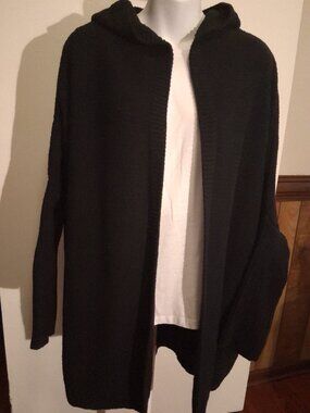 Unbranded long black knit sweater XXL